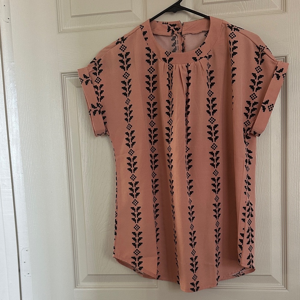 Pink Patterned Women's Top